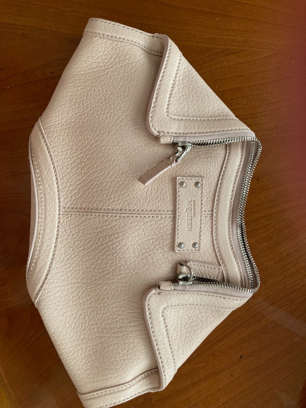 Alexander McQueen Pink Leather De Manta Clutch Bag